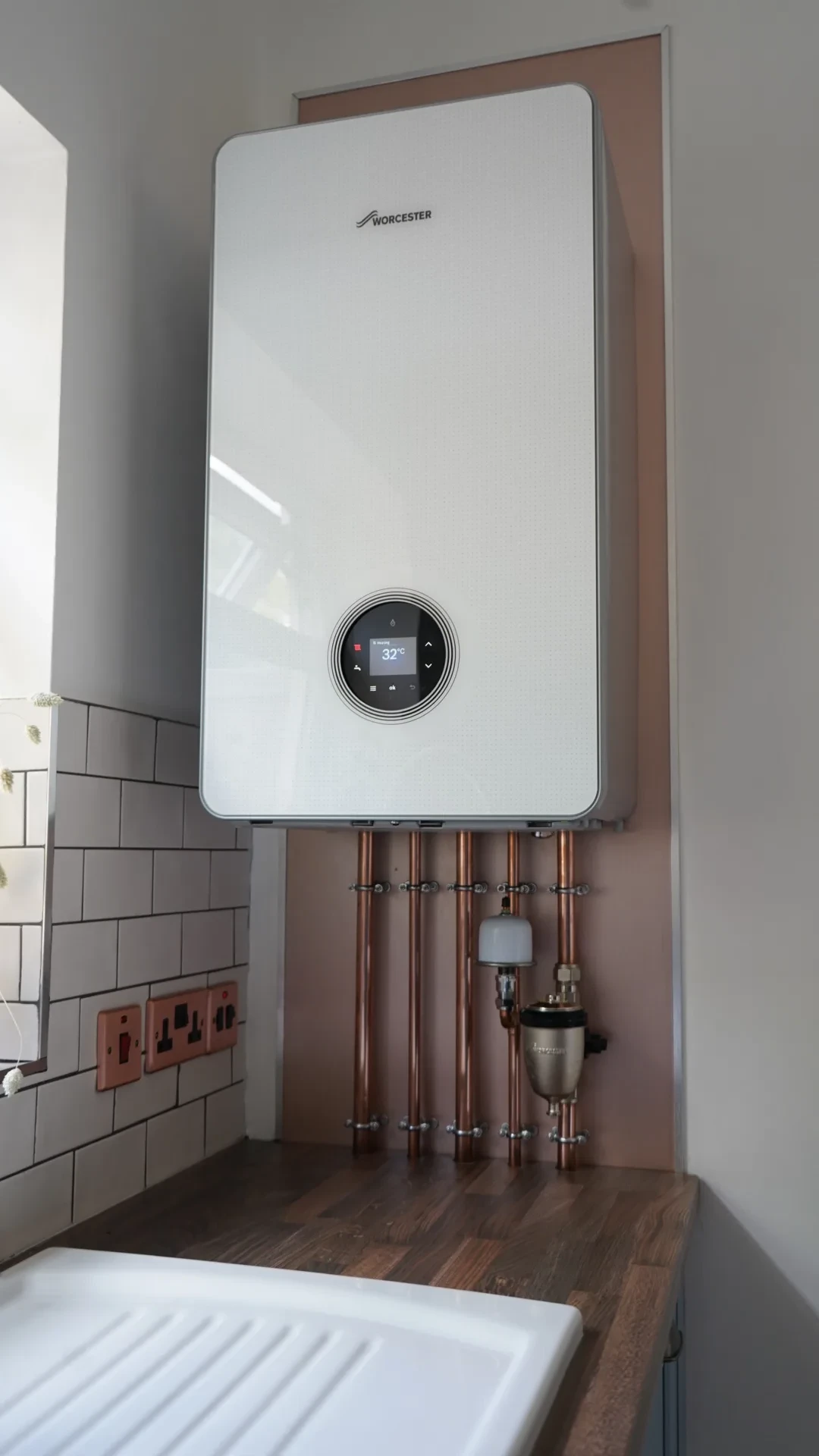 Tidy new boiler pipework completed by Great Scott Plumbing