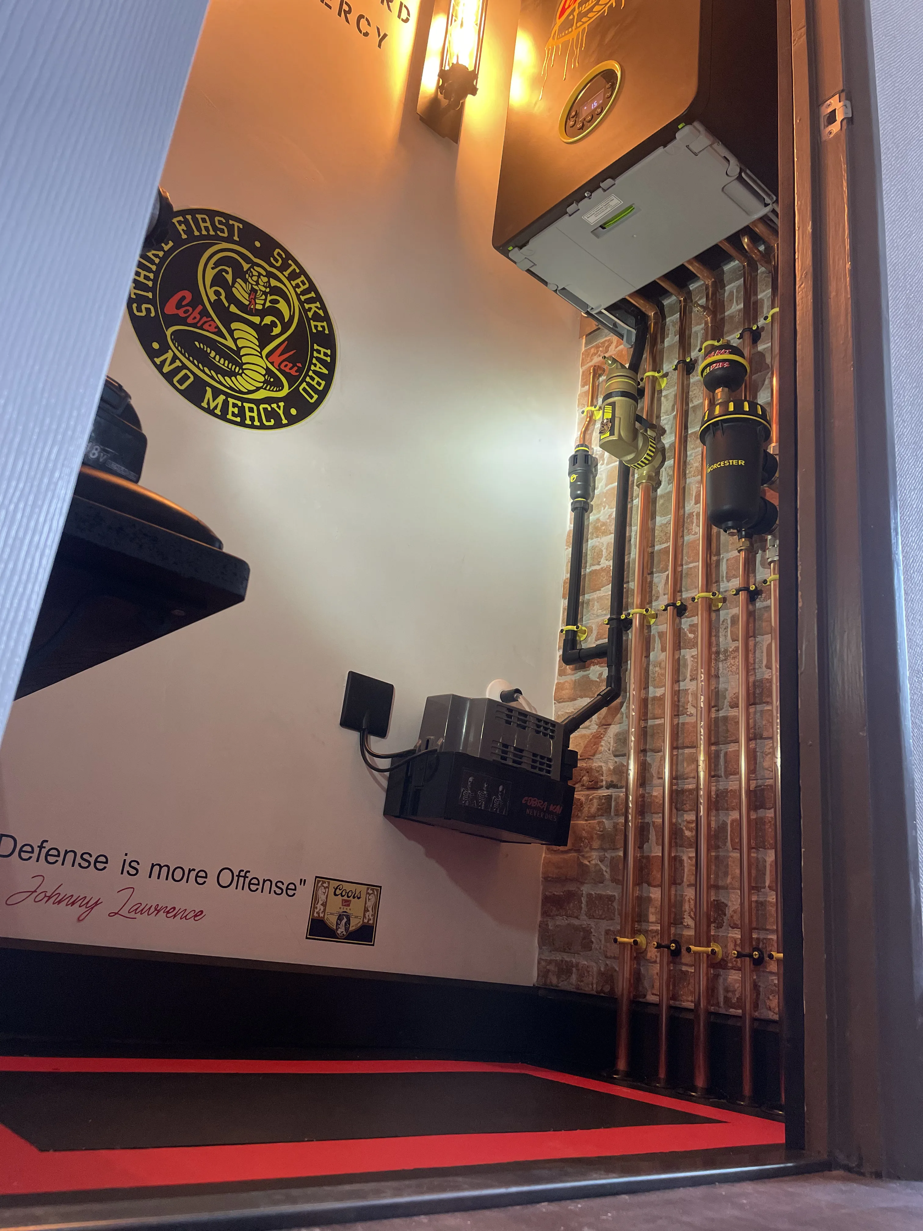 Boiler diagnostic check during a service visit